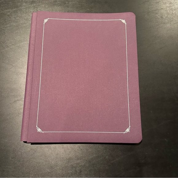 Creative Memories Other - creative memories 15x12 purple scrapbook silver filigree cover & 14 pages